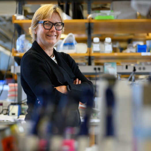 Linda Griffith poses in a lab